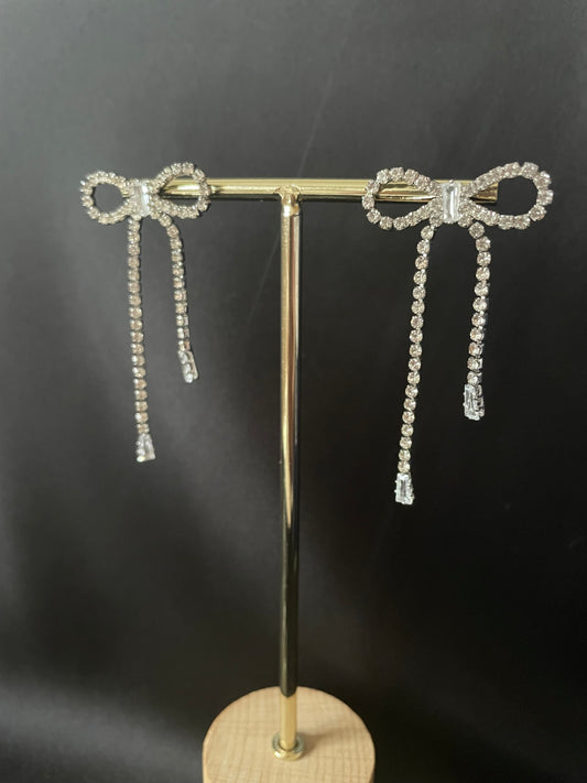 “Holly” Christmas Bow Earrings