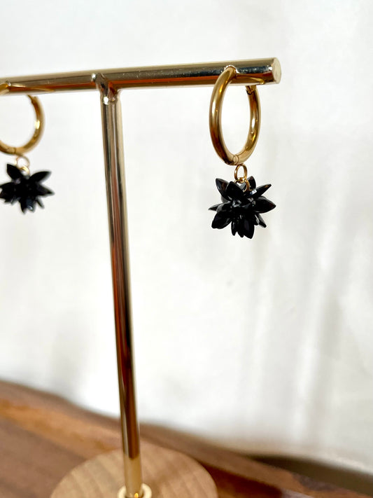 Bloom Earring - Midnight Black