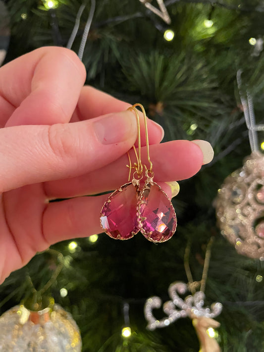 "Orlaith" Ombre Pink Jewel Earrings
