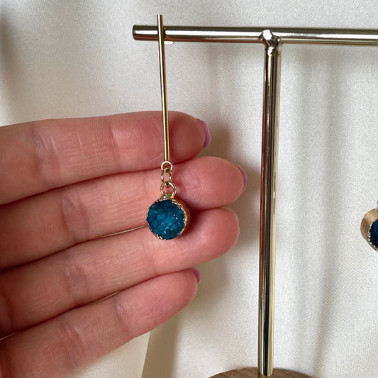 "Sadhbh" Blue Stone Drop Earrings