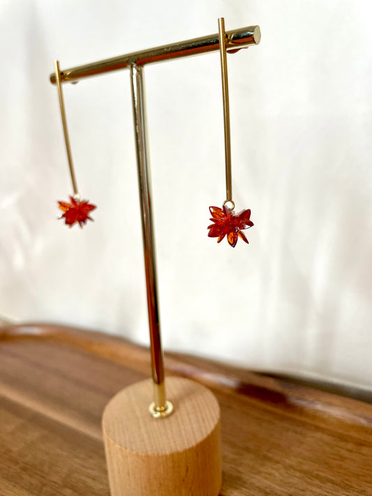Bloom Earrings - Amber Rust