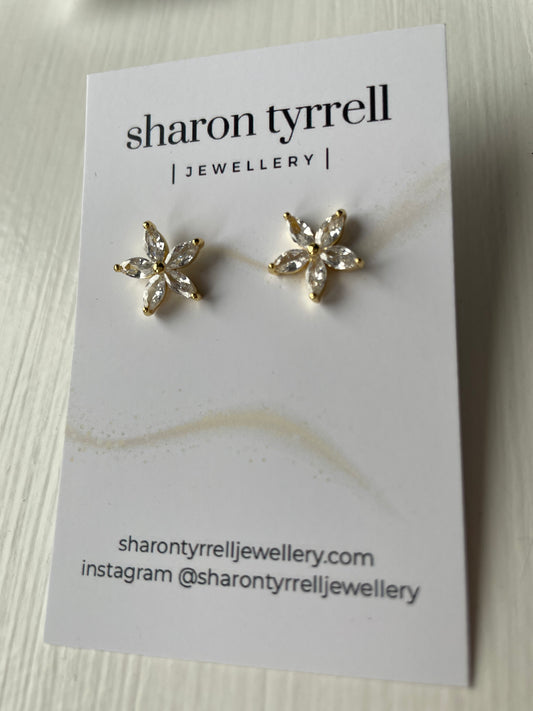 “Éidel” flower earrings