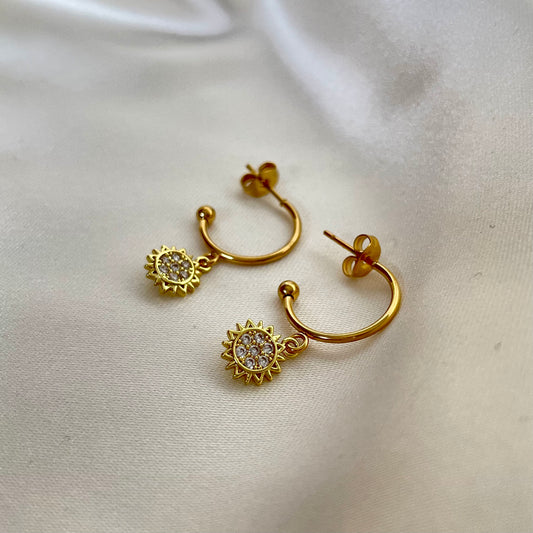 "Céala" Sun Charm Earrings