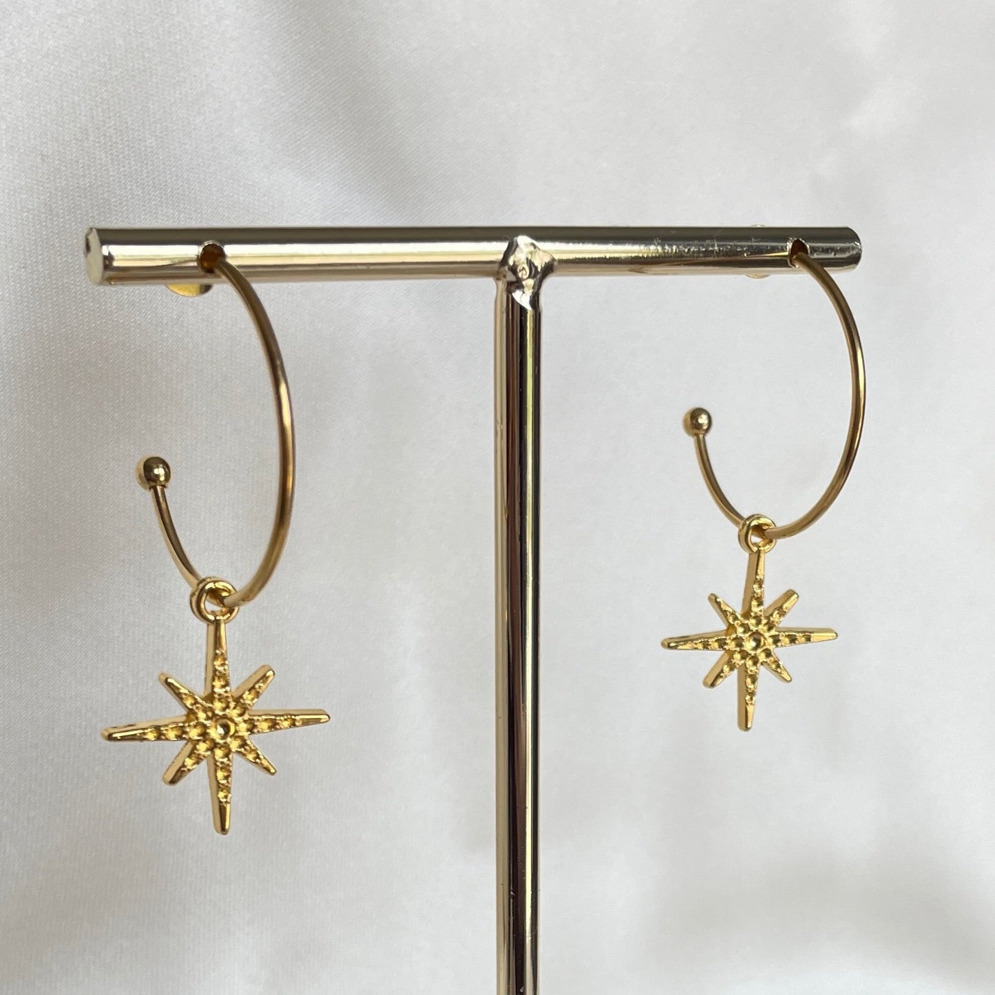 "Aodha" Gold Star Charm Earrings