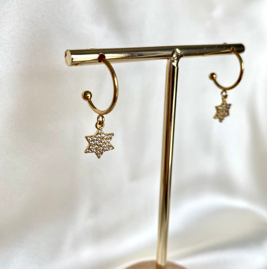 "Muireann" Star Charm earrings