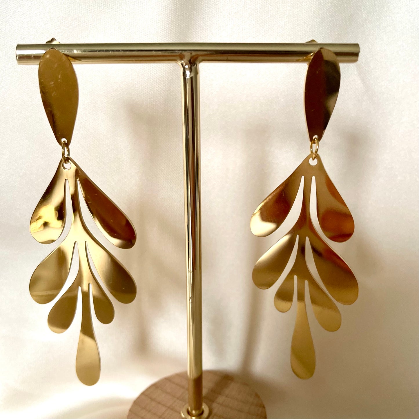 "Aoibheann" Gold Metal Leaf Earrings